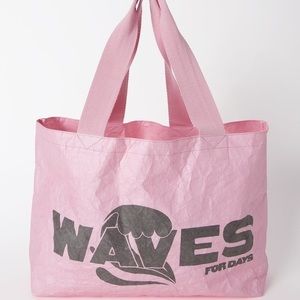 Billabong Pink Crinkled Beach‎ Bag Shopper Tote Reusable NWT